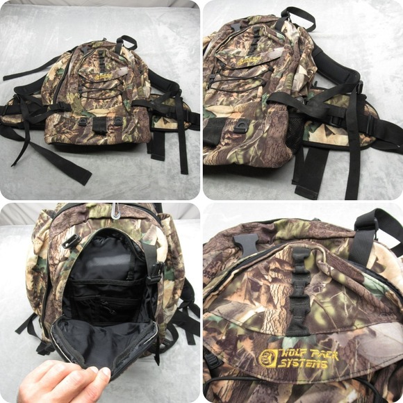 Wolf Pack Systems‎ Backpack Unisex Brown Camouflage Tactical Hiking Hunting Pads